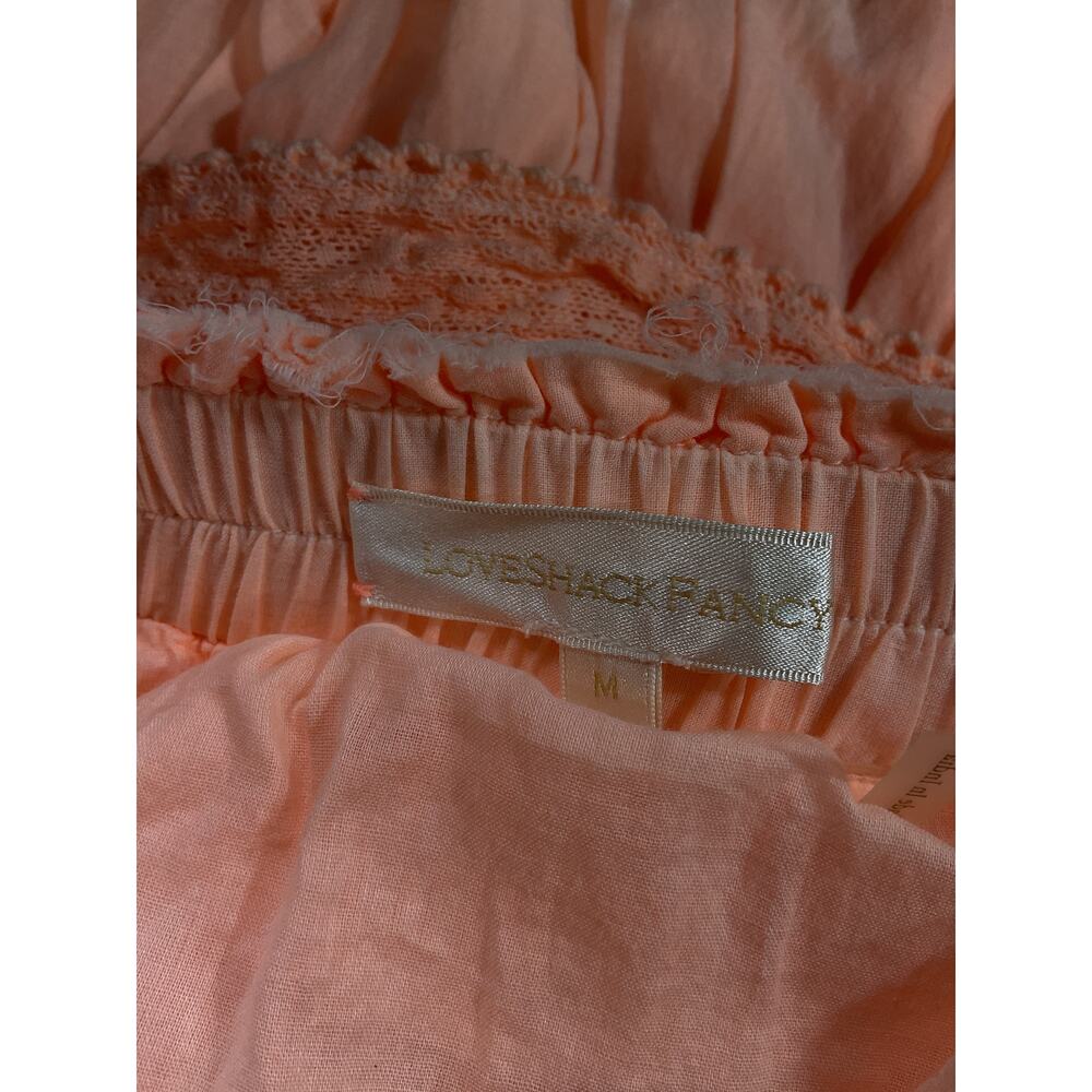 LoveShackFancy Tiered Marigold Orange Ruffle Mini Skirt Size M - Picture 4 of 5